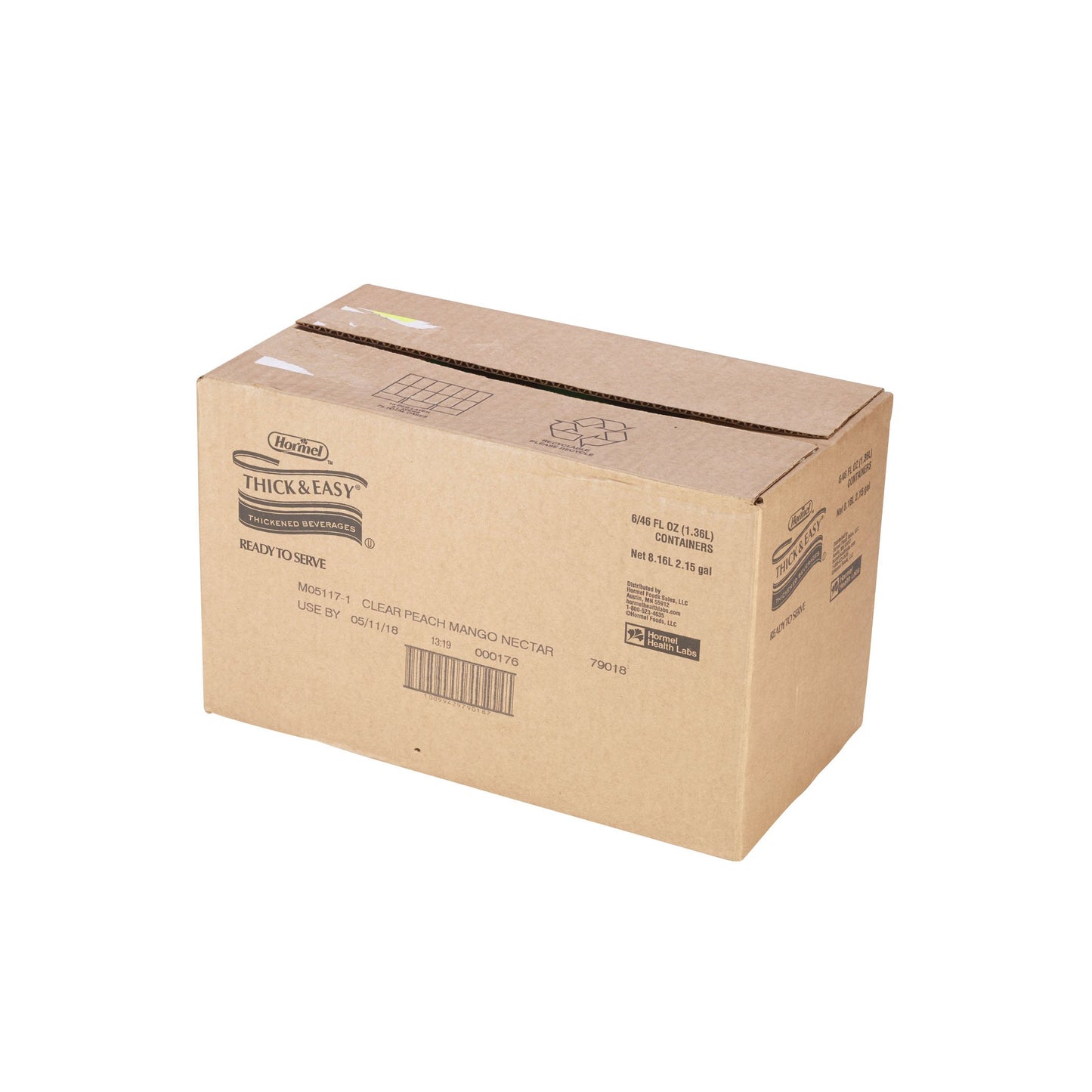 Thick & Easy® Clear Thickened Beverage 46 oz. Bottle Peach Mango Flavor Liquid IDDSI Level 2 Mildly Thick (1058825_EA)