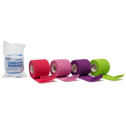 Dukal™ Cohesive Bandage 2 Inch X 5 Yard Self-Adherent Closure Assorted Colors NonSterile Standard Compression (768880_BX)