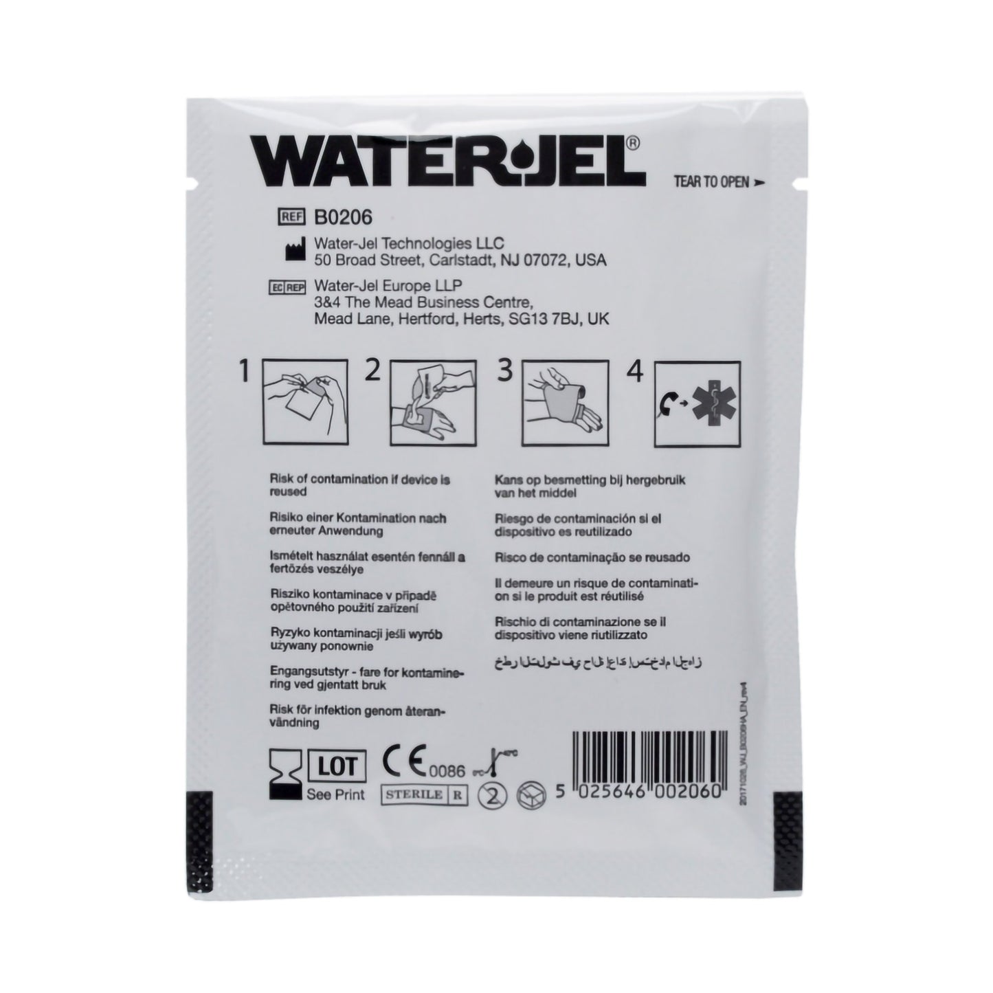Water-Jel® First Responder Hydrogel Burn Dressing Sheet 2 X 6 Inch Sterile (1071031_CS)