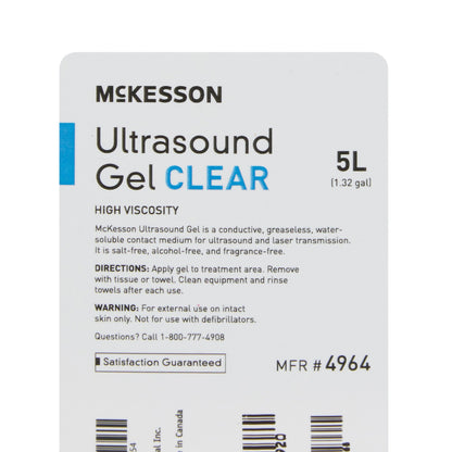McKesson Ultrasound Gel High Viscosity 5 Liter Jug NonSterile (875484_CS)