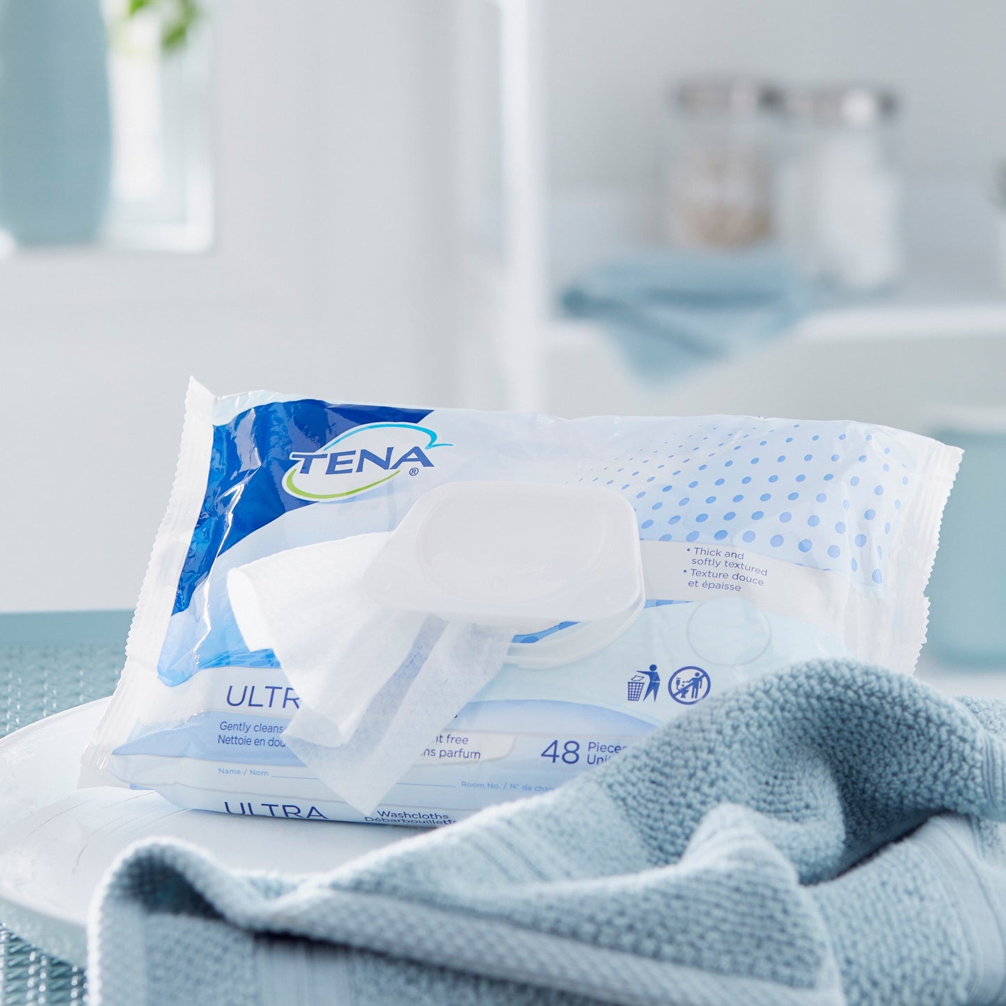 TENA ProSkin™ Ultra Personal Cleansing Wipe Soft Pack Unscented 48 Count (931642_CS)