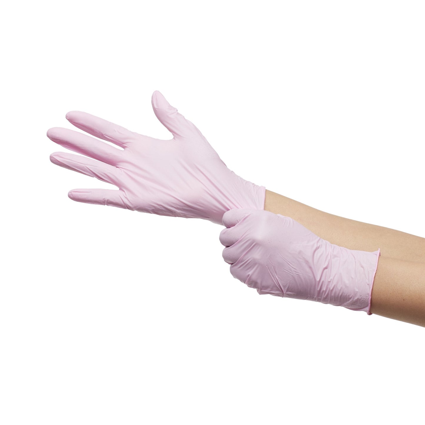 McKesson Pink Nitrile® Exam Glove Small NonSterile Nitrile Standard Cuff Length Textured Fingertips Pink Not Rated (1065401_BX)
