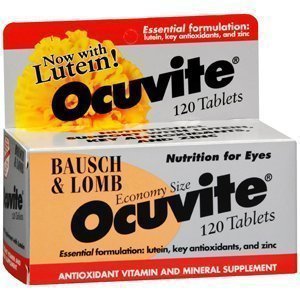 Ocuvite® Multivitamin Supplement Vitamin A / Vitamin E / Ascorbic Acid / Lutein 1,000 IU - 60 IU - 200 mg - 2 mg Strength Tablet 120 per Bottle (822915_BT)