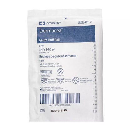 Dermacea™ Fluff Bandage Roll 3-2/5 Inch X 3-1/2 Yard 6-Ply Sterile 1 per Pack (516650_RL)