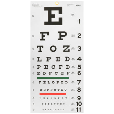McKesson Eye Chart 20 Foot Distance Acuity Test (1038457_EA)