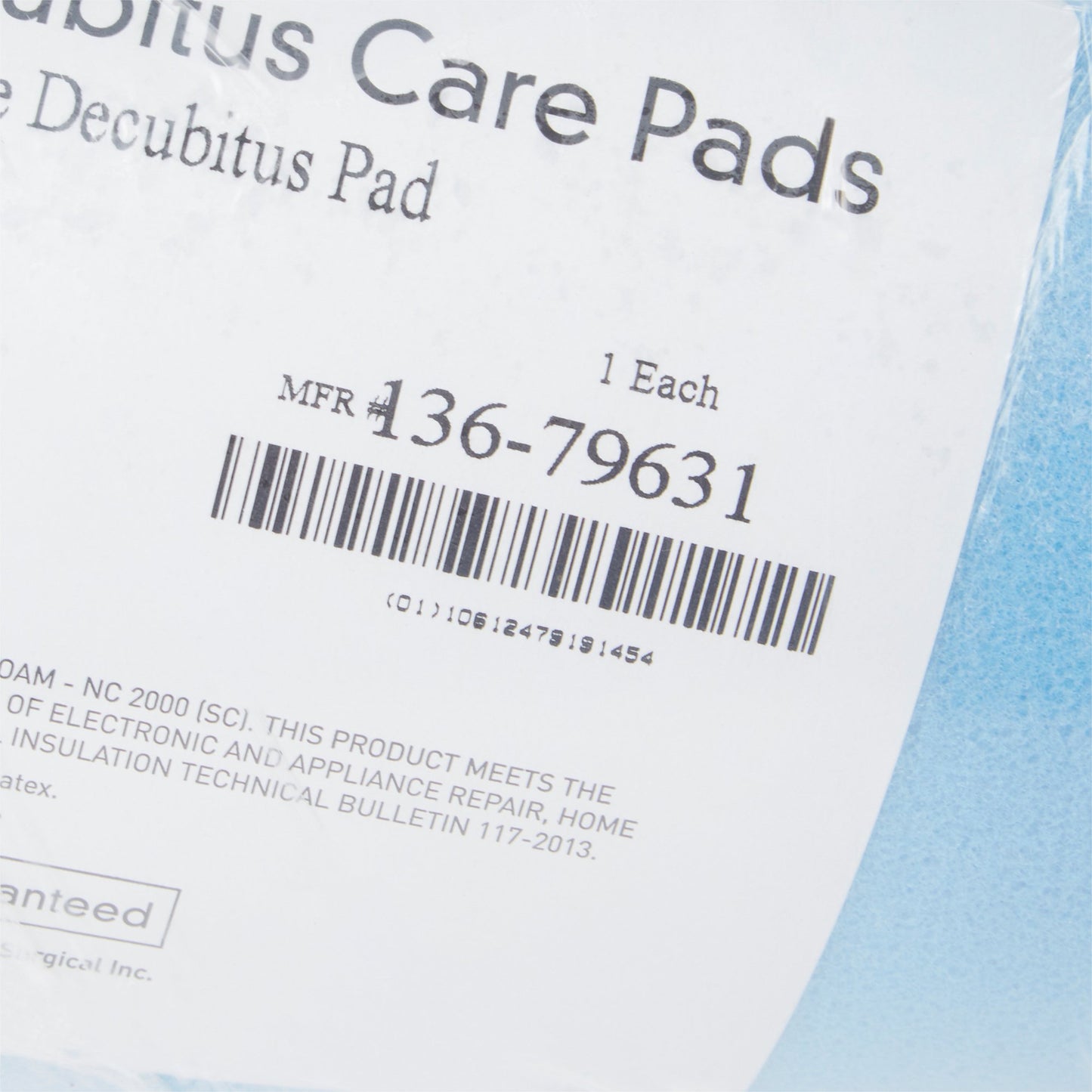 McKesson Mattress Overlay Pressure Redistribution Type 72 L X 20 W X 2 H Inch For Use with Bed Mattresses (929216_EA)
