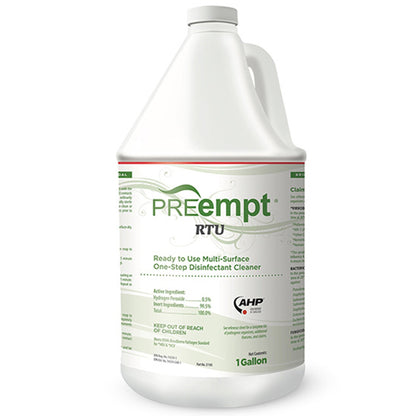 PREempt® RTU Surface Disinfectant Cleaner Peroxide Based Manual Pour Liquid 1 gal. Jug Scented NonSterile (1028012_EA)