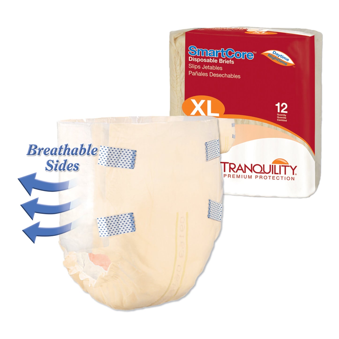 Tranquility SmartCore™ Unisex Adult Incontinence Brief X-Large Disposable Heavy Absorbency (801663_PK)