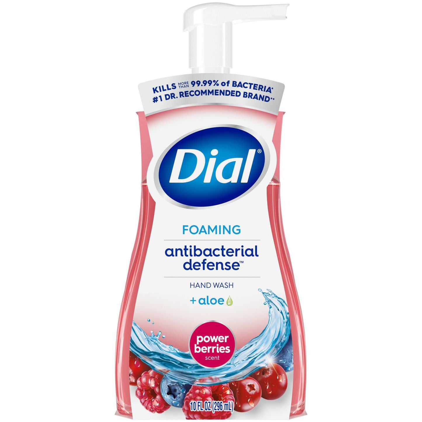 Dial Professional Antibacterial Foaming Hand Wash, Power Berries, 10 oz, 8/Carton (DIA34727)