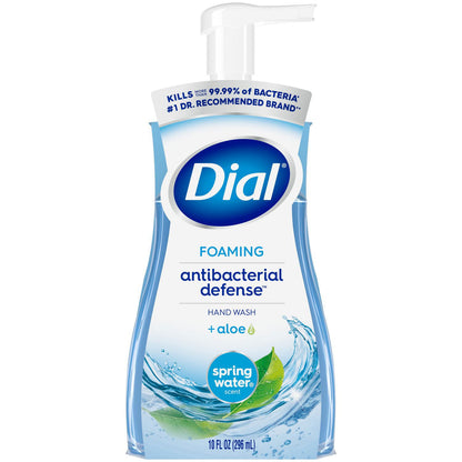 Dial Professional Antibacterial Foaming Hand Wash, Spring Water, 10 oz Pump Bottle, 8/Carton (DIA34739)