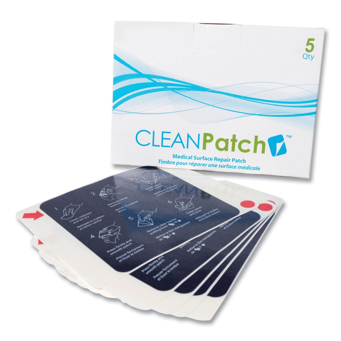 Diversey Clean Patch, 3.5 x 3.5, Dries Dark Blue, 5/Box, 5 Boxes/Carton (DVO10003)