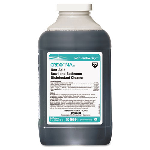 Diversey Crew Non-Acid Bowl and Bathroom Cleaner, 2.5 L Bottle, 2/Carton (DRK5546264)