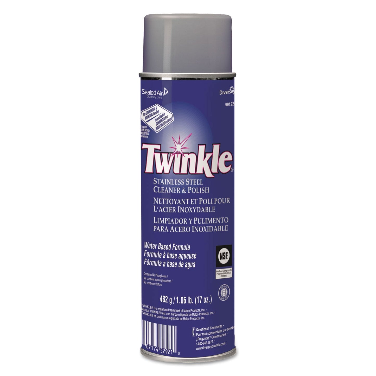 Diversey Stainless Steel Cleaner & Polish, 17oz Aerosol (DRA91224)