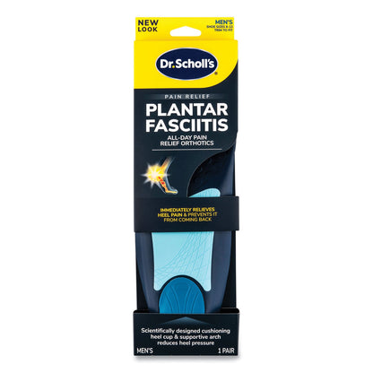 Dr. Scholl's Plantar Fasciitis All-Day Pain Relief Orthotics for Men, Men Size 8 to 13, Blue (DSC59037)
