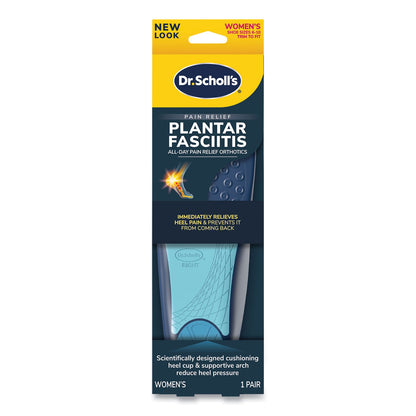 Dr. Scholl's Plantar Fasciitis All-Day Pain Relief Orthotics for Women, Women Size 6 to 10, Blue (DSC59038)