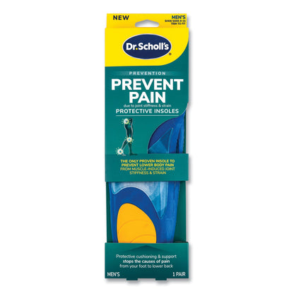 Dr. Scholl's Prevent Pain Protective Insoles for Men, Men's Size 8 to 14, Blue (DSC00328)
