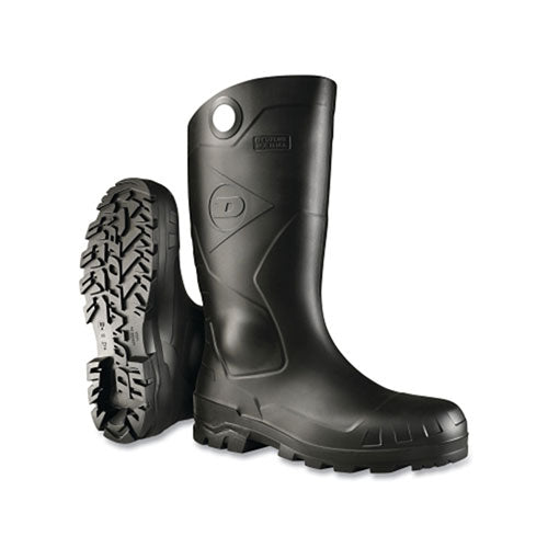 Dunlop® Protective Footwear Chesapeake Rubber Boots, Steel Toe, Unisex 9, 16 in Boot, PVC, Black (868-867760009)