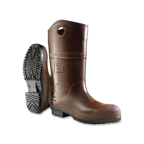 Dunlop® Protective Footwear DuraPro® XCP Rubber Boots, Steel Toe, Men's 10, 16 in Boot, PVC, Brown/Black (868-840860010)