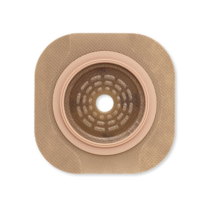 New Image™ Flat CeraPlus™ Ostomy Barrier Precut, Extended Wear Adhesive Tape Borders 2-1/4 Inch Flange Red Code 1-3/8 Inch Opening (1195896_BX)
