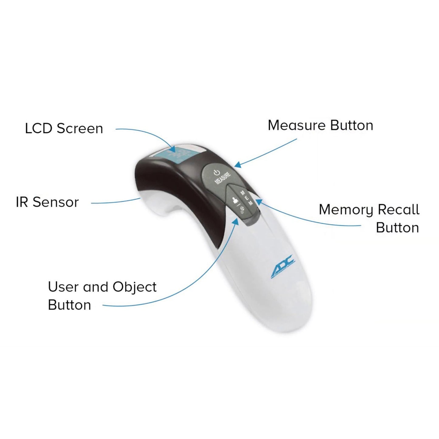 Adtemp™ Non-Contact Skin Surface Thermometer Infrared Skin Probe Handheld (1005872_EA)