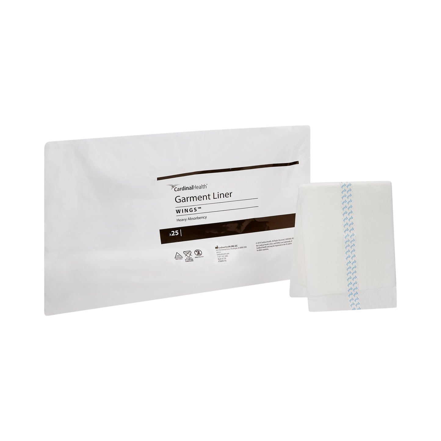Wings™ Incontinence Liner 10 X 24 Inch Heavy Absorbency Polymer Core One Size Fits Most (459394_BG)