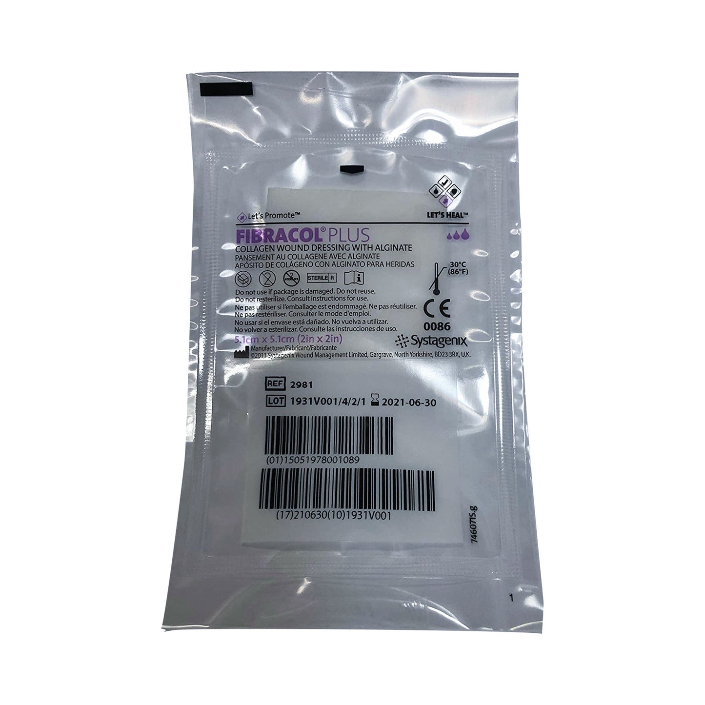 Fibracol™ Plus Collagen Dressing 2 X 2 Inch Square Sterile (368787_EA)