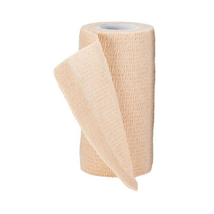 McKesson Cohesive Bandage 4 Inch X 5 Yard Self-adherent Closure Tan NonSterile Standard Compression (464154_CS)