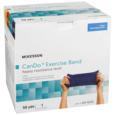 McKesson CanDo® Exercise Resistance Band Blue 5 Inch X 50 Yard Heavy Resistance (1073318_EA)