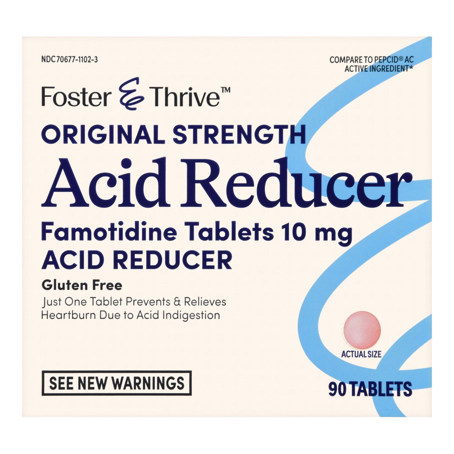 Foster & Thrive™ Antacid 10 mg Strength Tablet 90 per Box (1238961_BX)