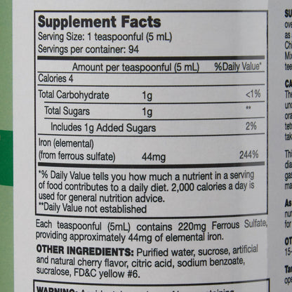 Geri-Care® Mineral Supplement Iron 220 mg Strength Liquid 16 oz. (634157_CS)