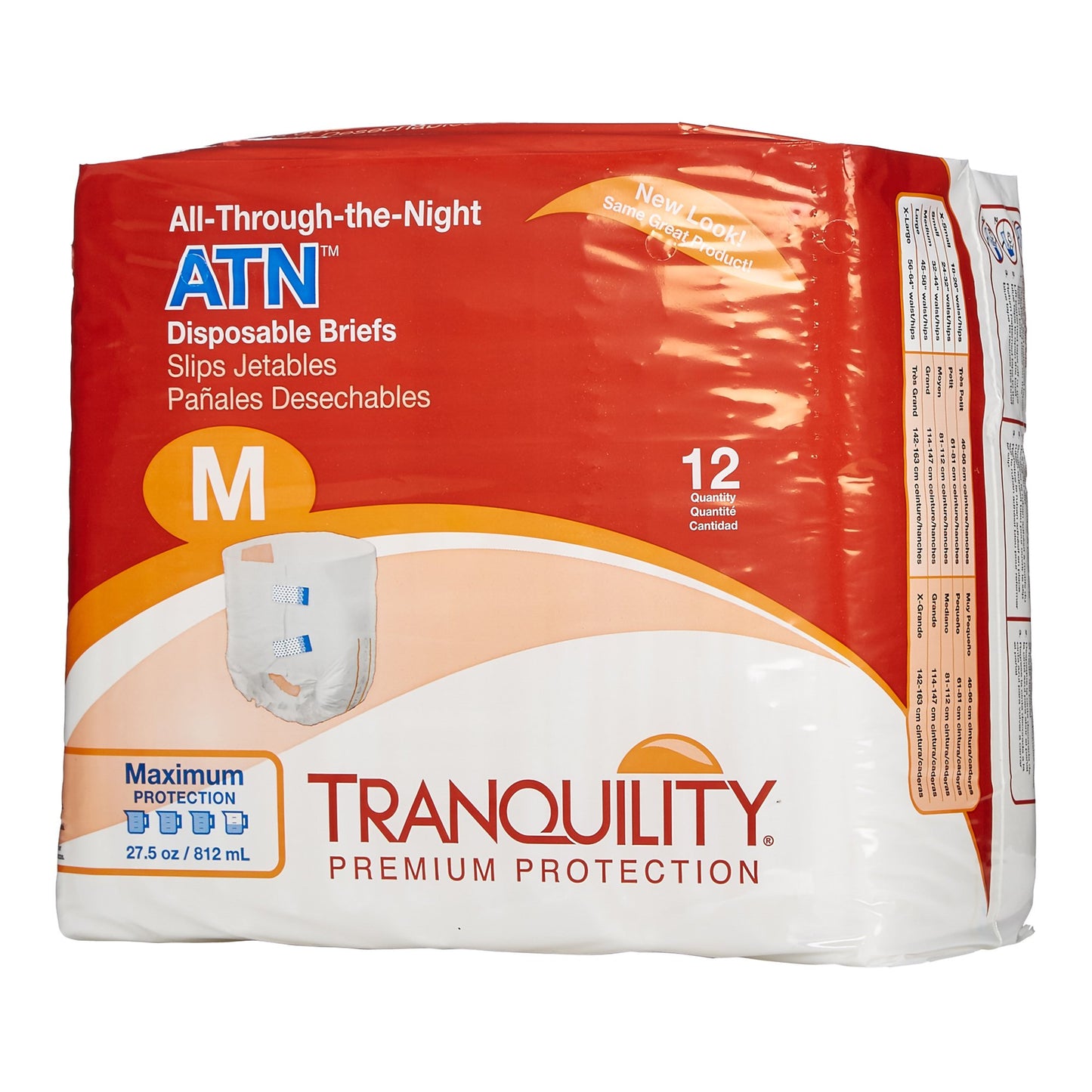 Tranquility® ATN Unisex Adult Incontinence Brief Medium Disposable Heavy Absorbency (451111_BG)
