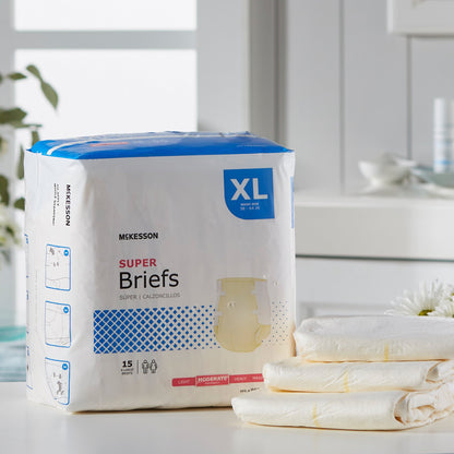 McKesson Unisex Adult Incontinence Brief X-Large Disposable Moderate Absorbency (1123843_BG)