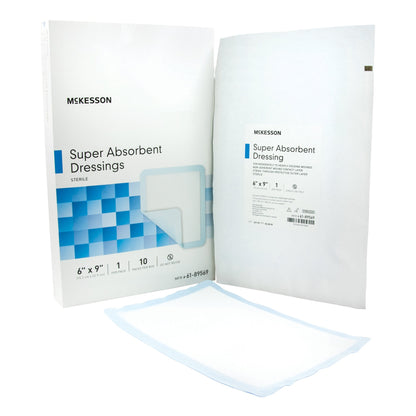 McKesson Super Absorbent Dressing 6 X 9 Inch Rectangle (682971_BX)