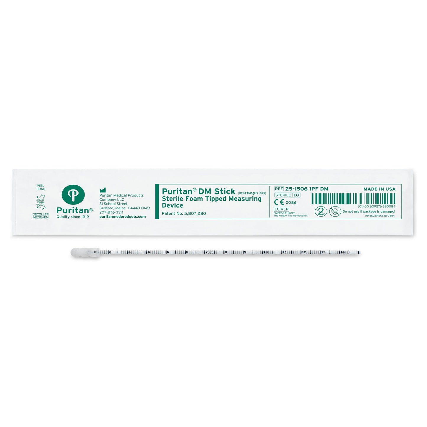 Puritan® Wound Measuring Device 6 Inch Length Foam / Polystyrene Sterile (682382_BX)