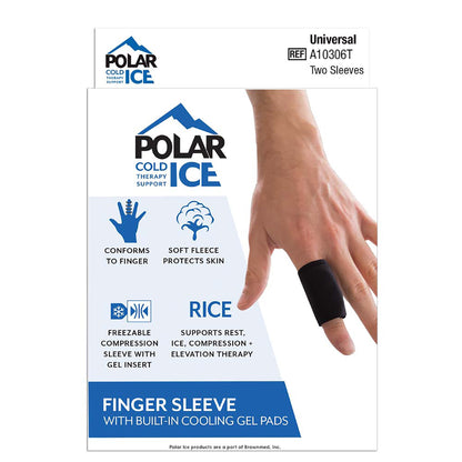 Polar Ice® Finger Sleeve with Cooling Pad Adult One Size Fits Most Pull-On Finger Black (1228915_BX)