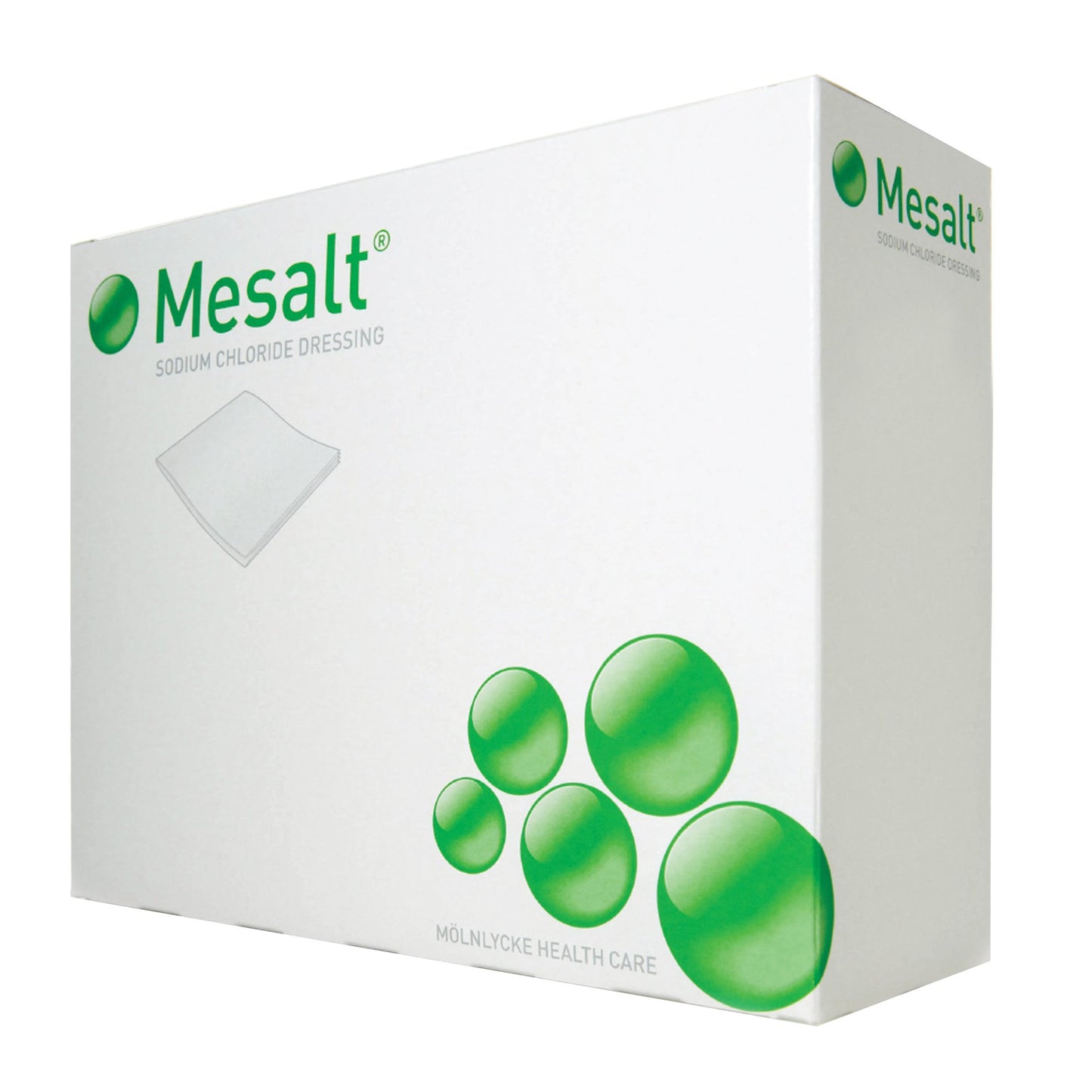 Mesalt® Sodium Chloride Impregnated Dressing Square 4 X 4 Inch / 2 X 2 Inch Folded Sterile (400464_CS)