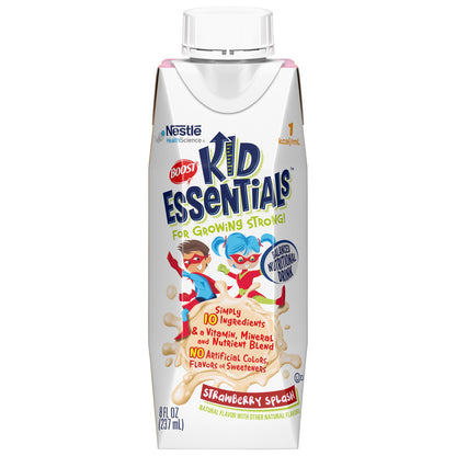 Boost® Kid Essentials™ 1.0 Pediatric Oral Supplement Strawberry Splash Flavor 8 oz. Carton Liquid Vitamins / Minerals (1178507_CS)