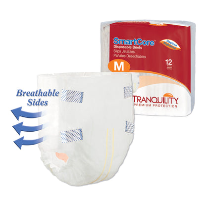 Tranquility SmartCore™ Unisex Adult Incontinence Brief Medium Disposable Heavy Absorbency (801661_CS)