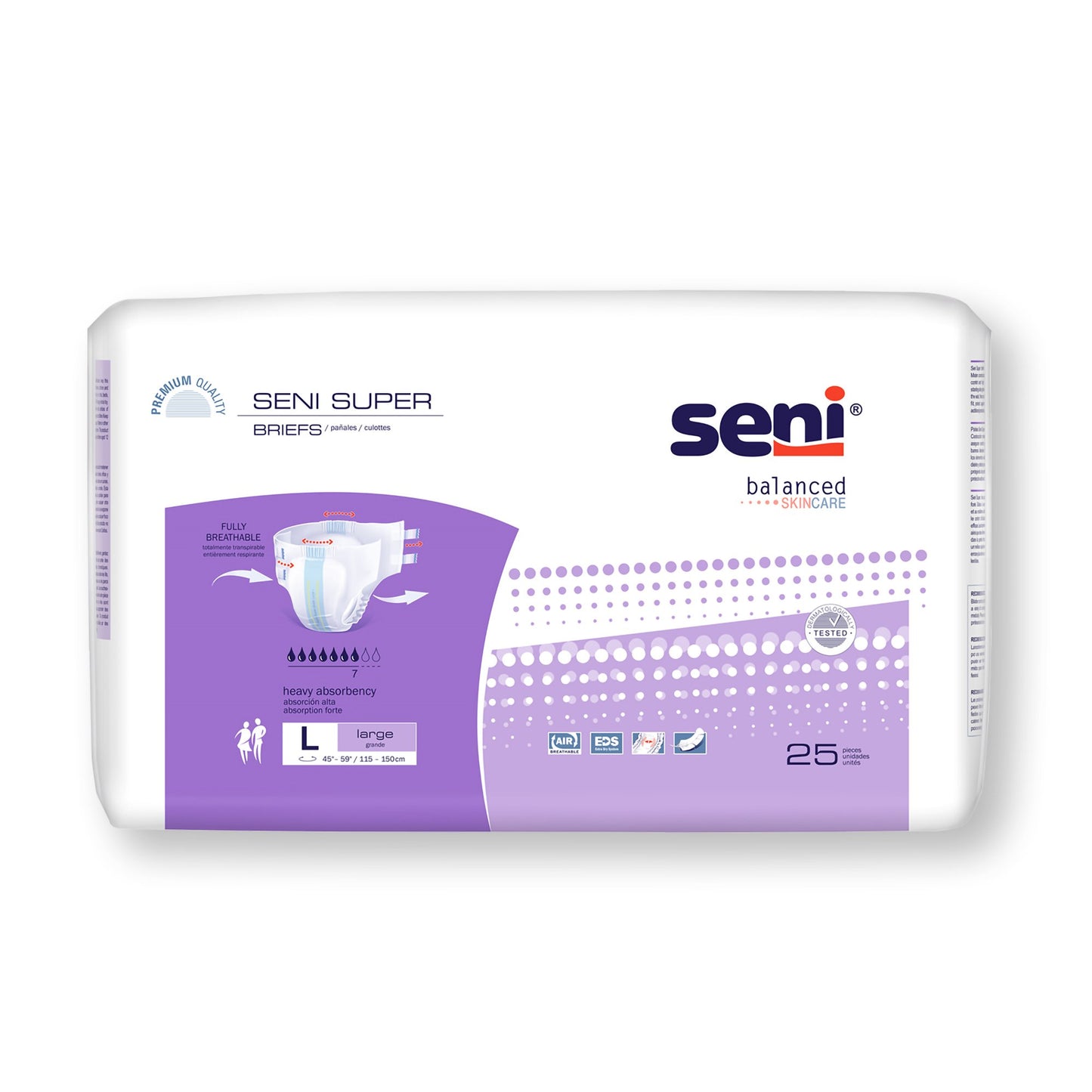 Seni® Super Unisex Adult Incontinence Brief Large Disposable Heavy Absorbency (1163862_PK)