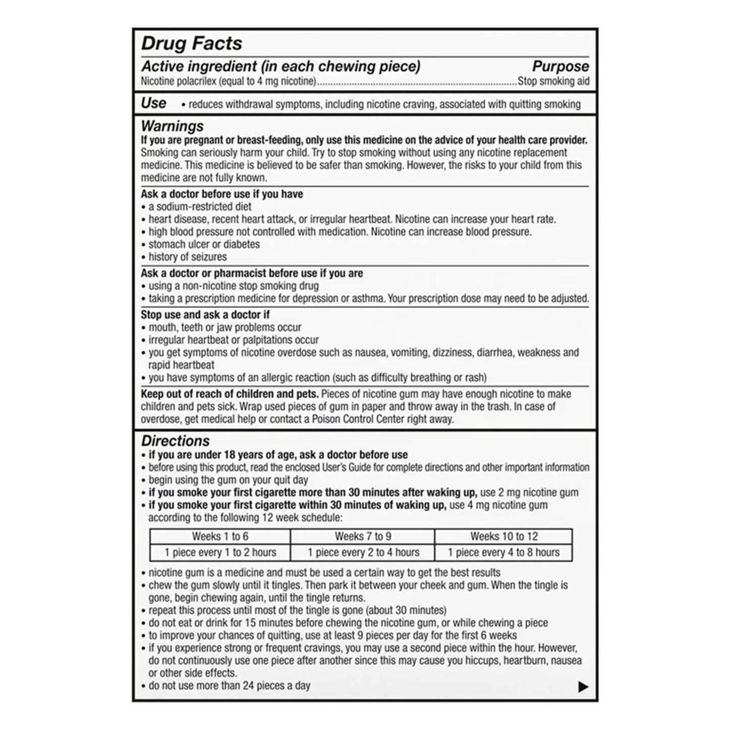 Nicorette® Stop Smoking Aid 4 mg Strength Gum (1230560_CT)