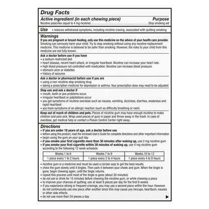 Nicorette® Stop Smoking Aid 4 mg Strength Gum (1230560_CT)