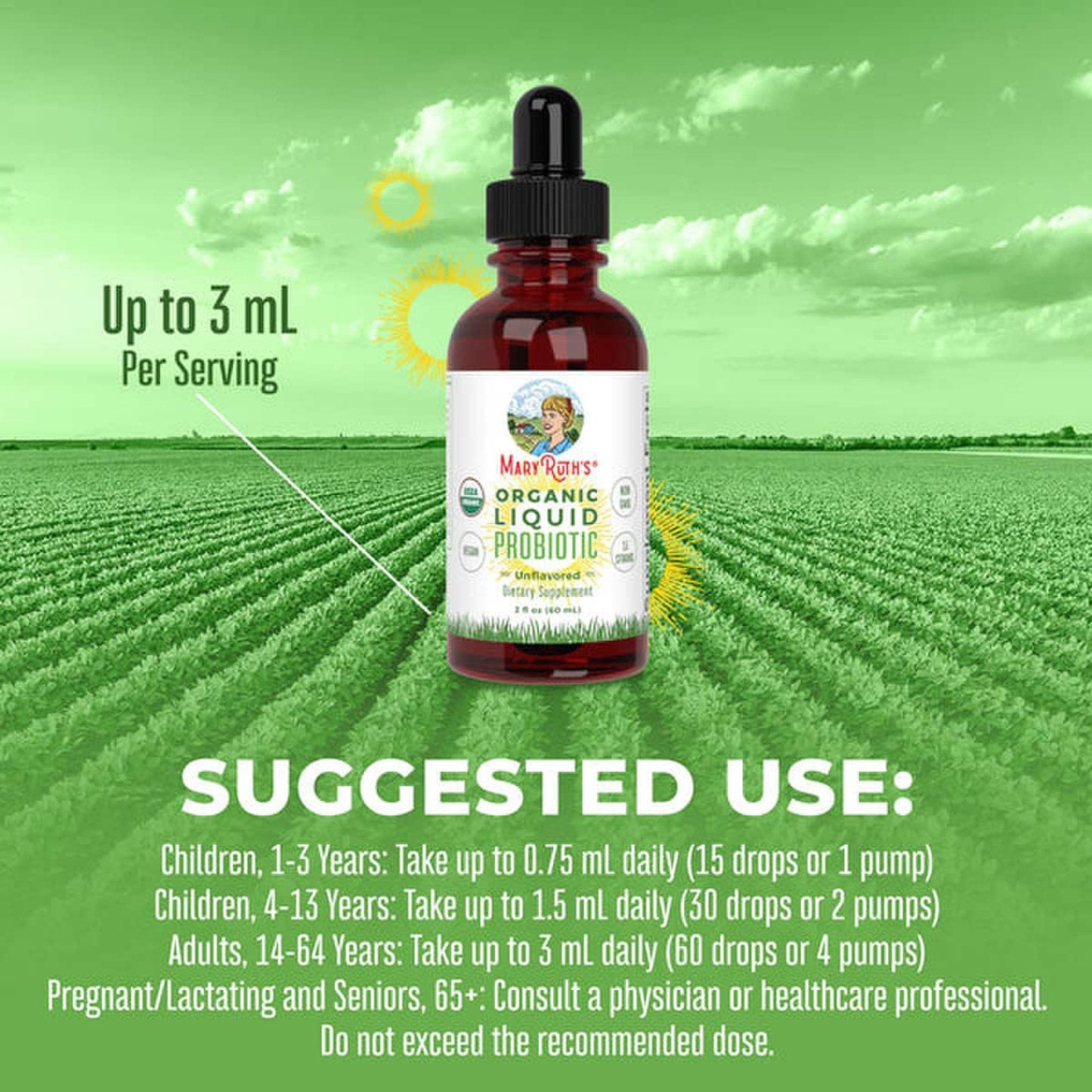 Mary Ruth's® Organic Liquid Probiotic Probiotic 2 oz. Liquid (1271769_EA)