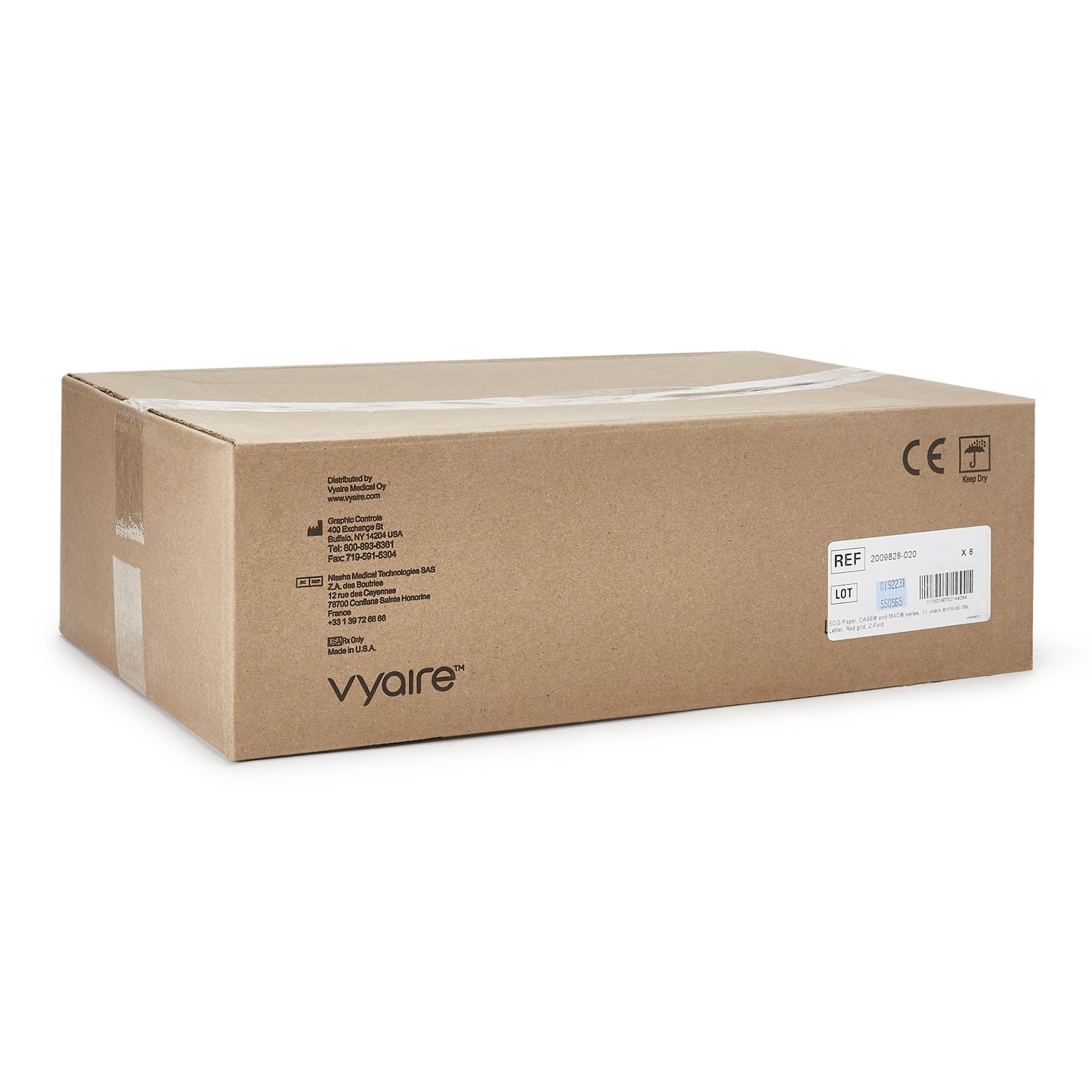 GE Recording Chart Paper Z-Fold Red Grid (285546_EA)