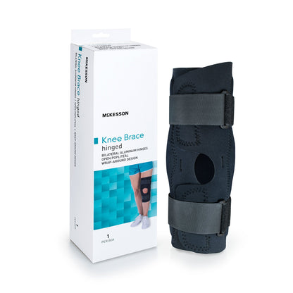 McKesson Knee Brace 3X-Large Wraparound / Hook and Loop Strap Closure with D-Rings 28 to 30-1/2 Inch Circumference Left or Right Knee (1159105_EA)