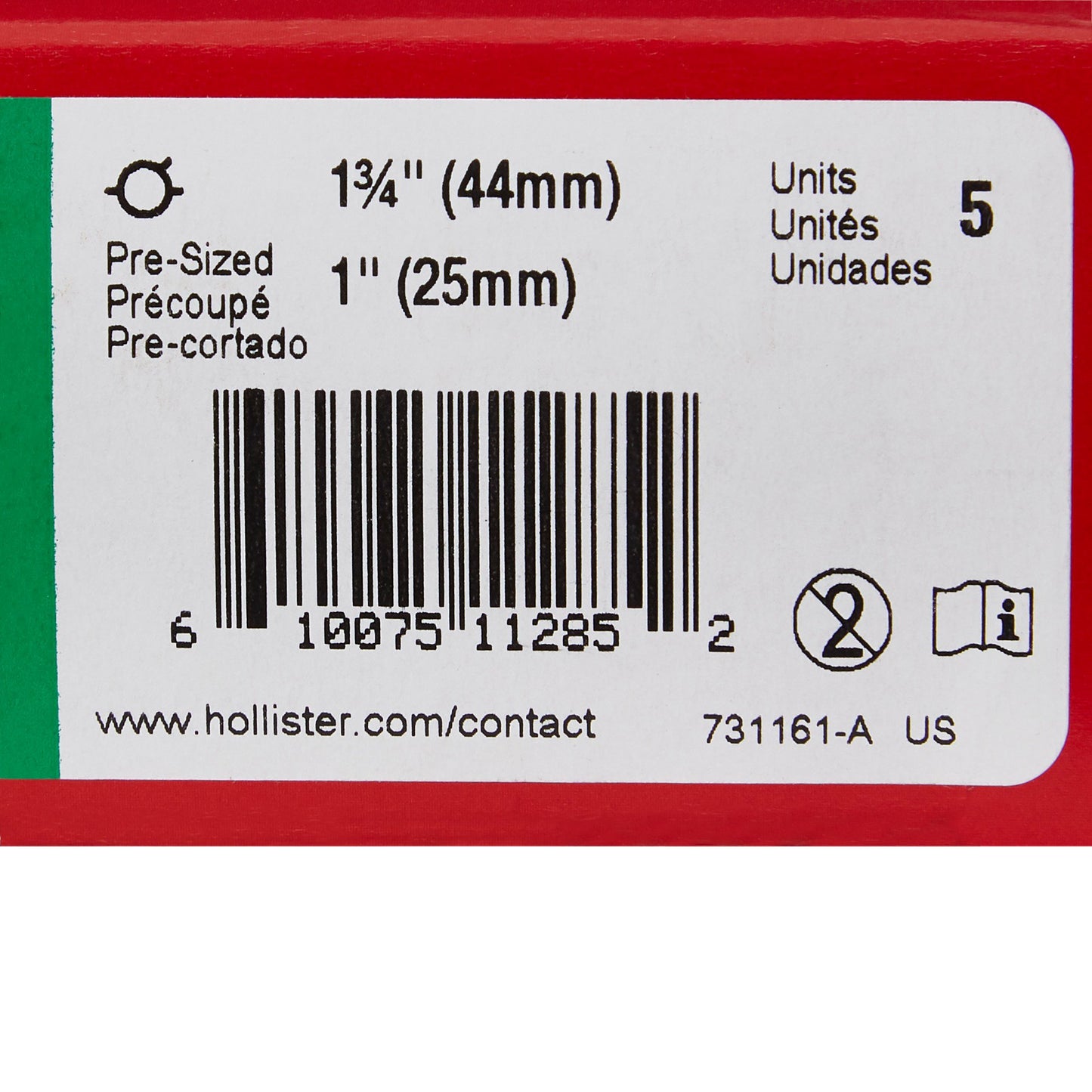 New Image™ Flextend™ Ostomy Barrier Precut, Extended Wear Adhesive Tape 44 mm Flange Green Code System Hydrocolloid 1 Inch Opening (505944_BX)