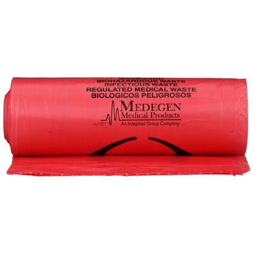 McKesson Biohazard Waste Bag Biohazard Symbol / Infectious Waste 30 to 33 gal. Red 33 X 40 Inch (186722_CS)