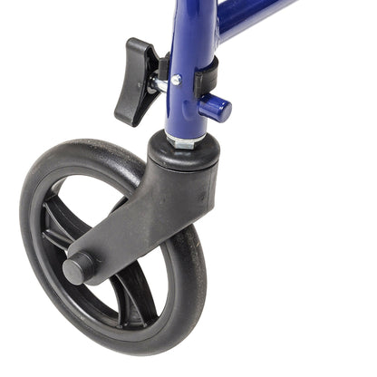 drive™ 4 Wheel Rollator Blue Adjustable Height / Folding Steel Frame (1196512_EA)