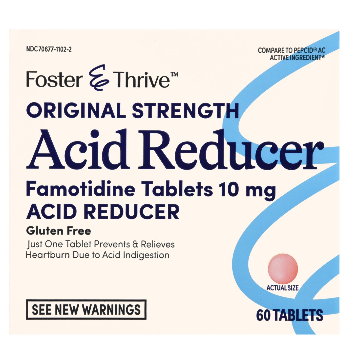 Foster & Thrive™ Antacid 10 mg Strength Tablet 60 per Box (1238919_BT)