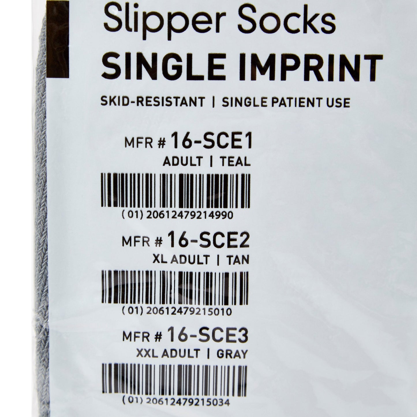McKesson Slipper Socks Unisex Adult 2X-Large Single Tread Single Patient Use Gray (1038461_PR)