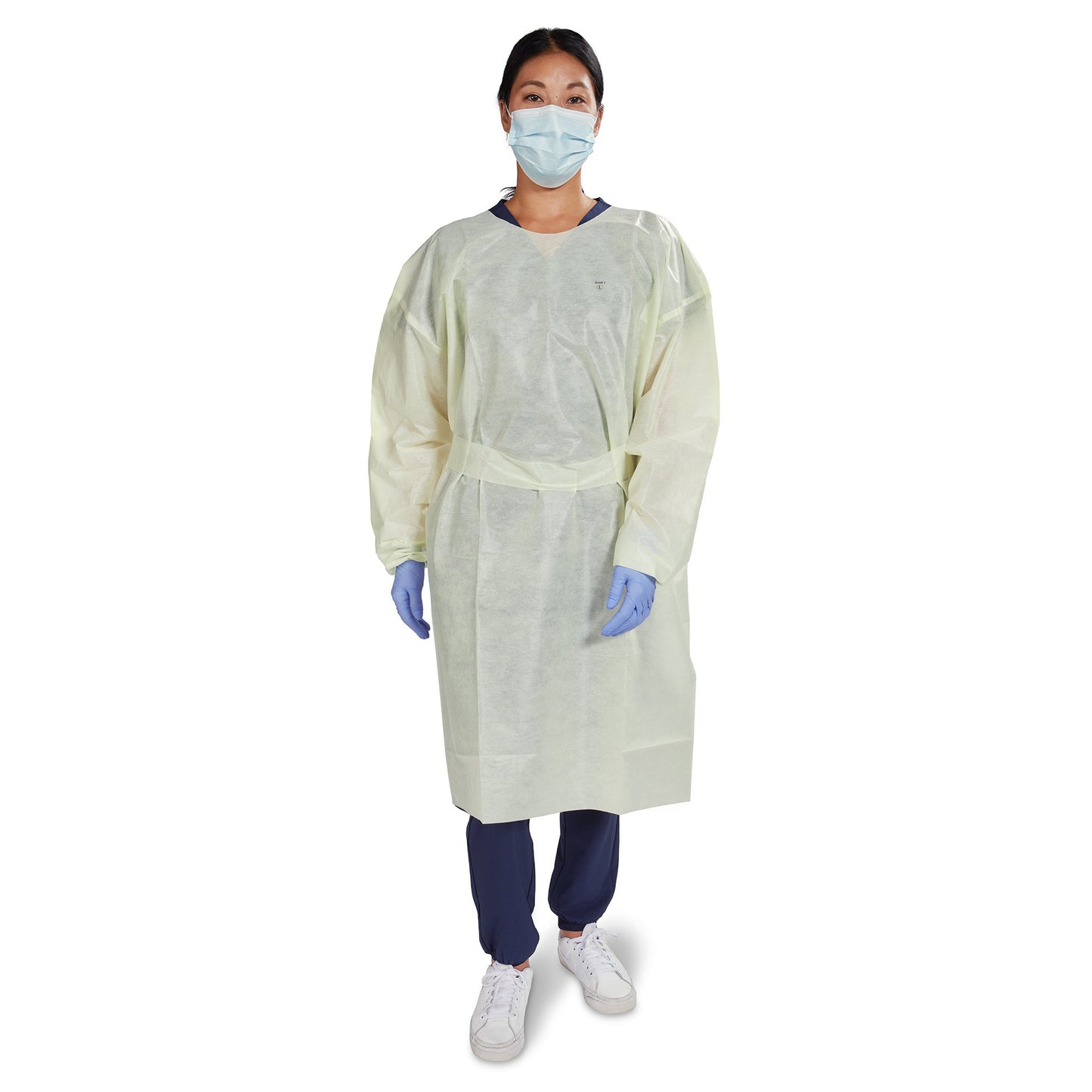 McKesson Protective Procedure Gown X-Large Yellow NonSterile AAMI Level 2 Disposable (1247992_BG)